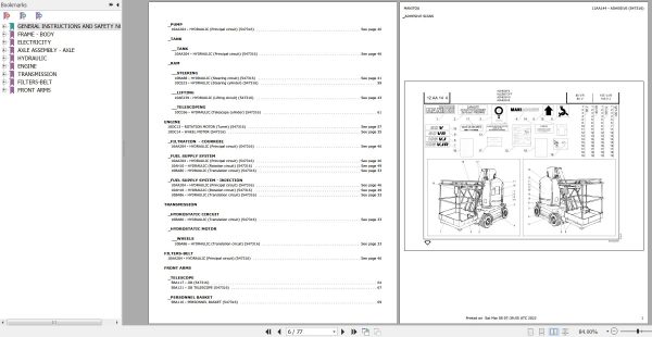 Manitou Platform 80 VR Parts Catalog 547316