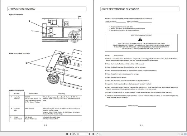Manitou Platform 80ELX 100ELX 120ELX Operators Manual 547325 1