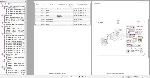Manitou Platform AETJ 43 3D Parts Catalog 547378