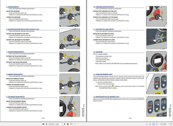 Manitou Platform AETJ43 AETJ433D AETJ49 Operators Manual 647646 1