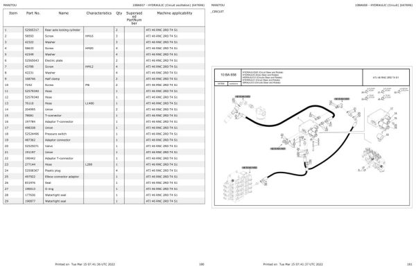 Manitou Platform ATJ 46 RNC 2RD T4 S1 Parts Catalog 647696 1