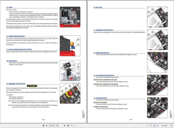 Manitou Platform ATJ60ES1 Operators Manual 647800EN USM3A102021 1