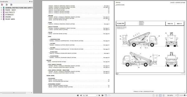 Manitou Platform MOB 130 Parts Catalog 547369
