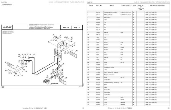 Manitou Platform MOB 130 Parts Catalog 547369 1