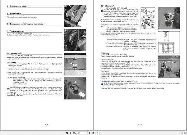 Manitou SLT415 Series 2 E2 to SLT420B Series 1 E2 Operator Manual 547911 EN 1