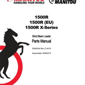 Manitou Skid Steer Loader 1500R Parts Manual 50940344E
