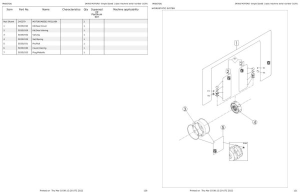 Manitou Skid Steer Loader 1700R Parts Manual 1