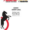 Manitou Skid Steer Loader 4200V Parts Manual 50950234C