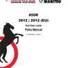 Manitou Skid Steer Loader 850R 2012 Parts Manual 917384I
