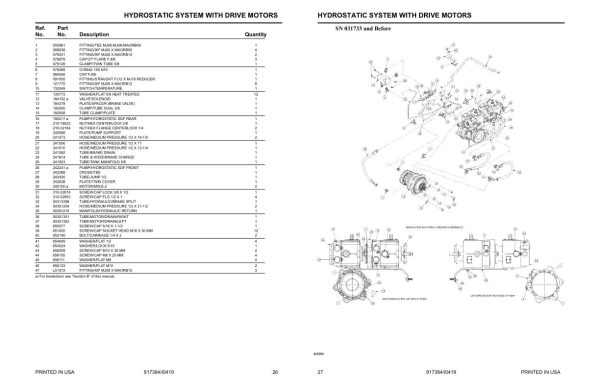 Manitou Skid Steer Loader 850R 2012 Parts Manual 917384I 1