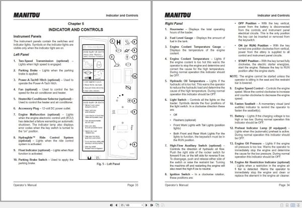 Manitou Skid Steer Loader SSL1700R Operator’s Manual 50111433 1