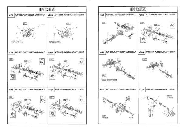 Manitou Telehandler AVT 1130LT AVT 1230LST AVT 1330SLT Parts Manual 1