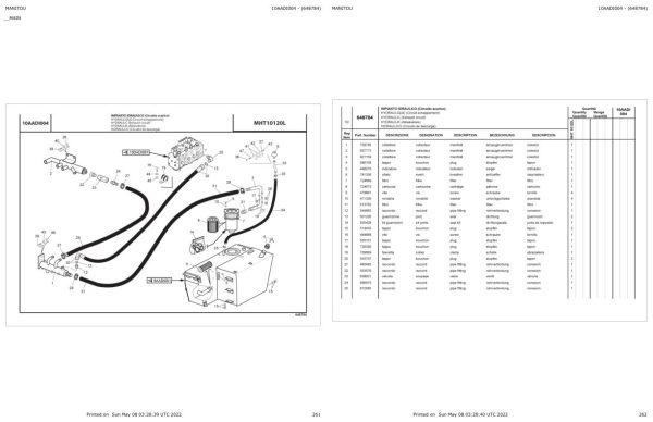 Manitou Telehandler MHT 10120 L Parts Catalog 648784 1