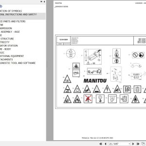 Manitou Telehandler MHT 10180 129M ST4 S1 Parts Catalog 648895