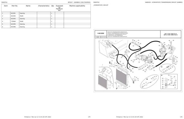 Manitou Telehandler MHT 10180 129M ST4 S1 Parts Catalog 648895 1