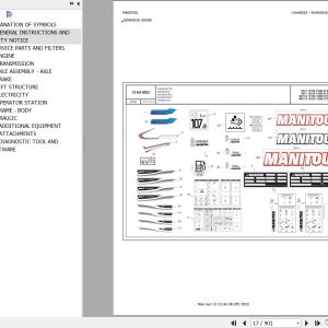 Manitou Telehandler MHT 10180 to MHT X 10230 129M ST3A S1 Parts Catalog 648895