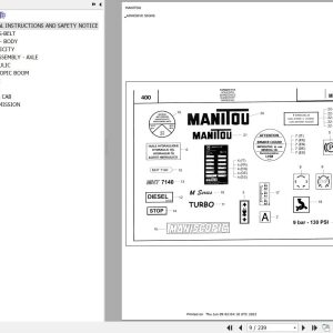 Manitou Telehandler MHT 7140 TURBO SERIE M MOT MERCEDES Parts Catalog 648179