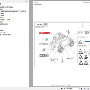 Manitou Telehandler MHT 790 104JD H ST4 S1 Parts Catalog 648966