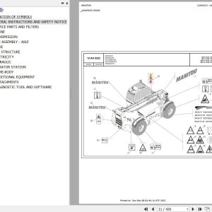Manitou Telehandler MHT X 10135 175Y ST3A S1 Parts Catalog 649305