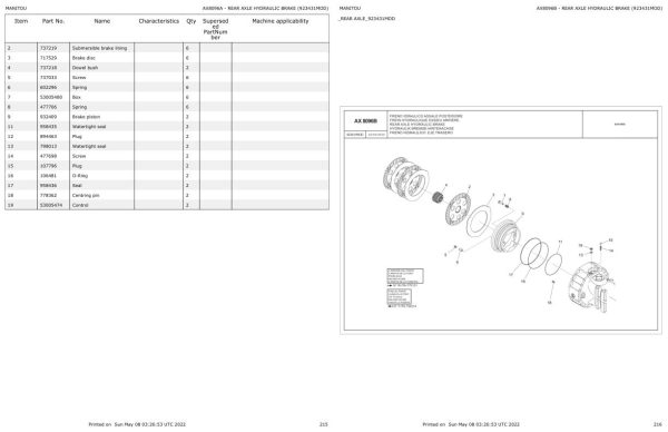 Manitou Telehandler MHT X 10160 175Y ST3A S1 Parts Catalog 649305 1