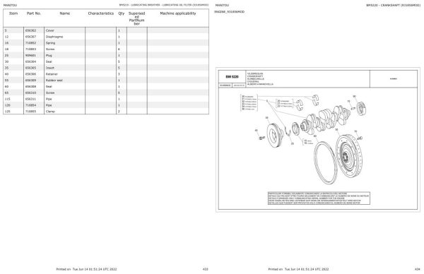 Manitou Telehandler MHT X 10180 ST3A S1 MINING 129M Parts Catalog 649165 1
