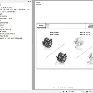 Manitou Telehandler MHT X 10230 ST3A S1 MINING 129M Parts Catalog 648895