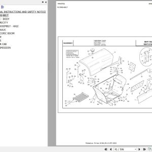 Manitou Telehandler MHT X 780 L EVOLUTION E3 Parts Catalog 648585