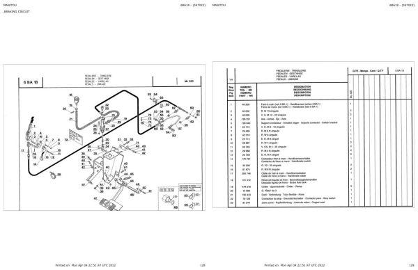 Manitou Telehandler ML 320 Parts Catalog 547022 1