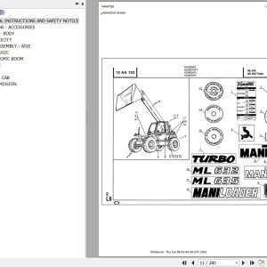 Manitou Telehandler ML 632 Parts Catalog 547520