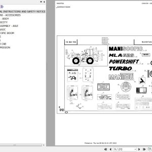 Manitou Telehandler MLA 628 TURBO Parts Catalog 547756