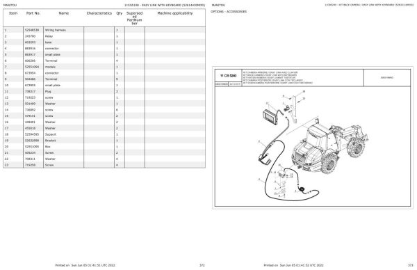 Manitou Telehandler MLA T 533 145 V PLUS D ST5 S1 Parts Catalog 649195 1