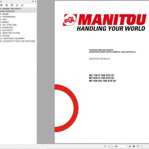 Manitou Telehandler MT 730 H to MT 930 HA Service Manual 647987EN USM134