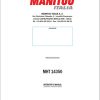 Manitou Telescopic Handlers MHT14350 Operators Manual 648838 EN