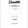 Manitou Telescopic Handlers MLA627 Operators Manual 547083 EN