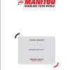 Manitou Telescopic Handlers MLT 420 H 60K ST5 S1 Operators Manual