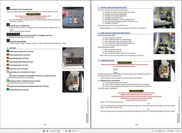 Manitou Telescopic Handlers MLT 630 105D V CP ST4 S2 Operator Manual 647670 1