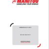 Manitou Telescopic Handlers MLT 960 104JD ST4 S1 Operator Manual 648990