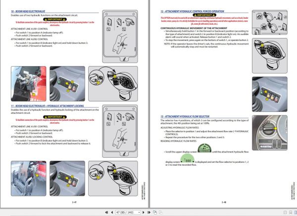 Manitou Telescopic Handlers MLT X 625 H 75K ST3A S2 Operator Manual 647807 1
