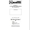Manitou Telescopic Handlers MLT524 MLT527 Series Operator Manual 547106