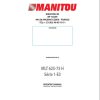 Manitou Telescopic Handlers MLT625 75H Series 1 E3 Operator Manual