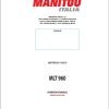 Manitou Telescopic Handlers MLT960 Operator Manual