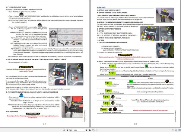 Manitou Telescopic Handlers MLT960 Operator Manual 1