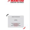 Manitou Telescopic Handlers MRT Easy MRT X Easy Operator Manual 648942