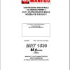 Manitou Telescopic Handlers MRT1530 M Series Operator Manual 648110