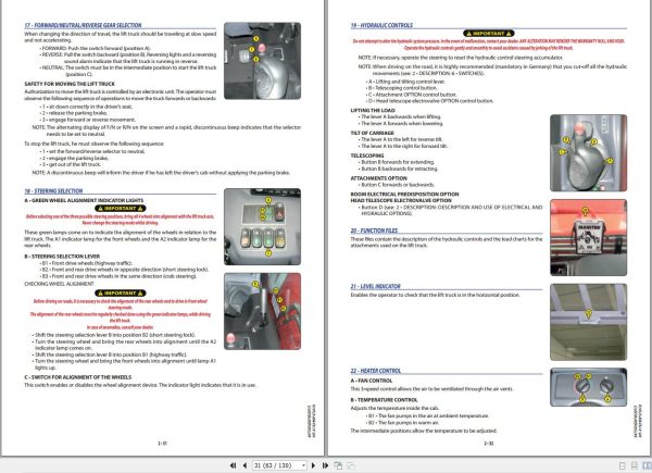 Manitou Telescopic Handlers MT X 732 95P ST3A S1 Operators Manual 647550 1