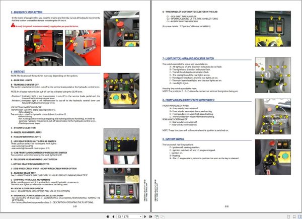 Manitou Telescopic Handlers MT X1030S Mining AWP Operators Manual 648950 1