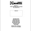 Manitou Telescopic Handlers MT222CP To MT425CP Turbo Operator Parts Manual 47824