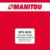 Manitou Telescopic Handlers MTA6034 Operators Service Manual 50960120A