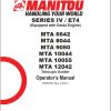Manitou Telescopic Handlers MTA6642 to MTA12042 Operators Manual 50960202A