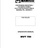 Manitou Telescopic Handlers MVT730 Operators Manual 547096 EN